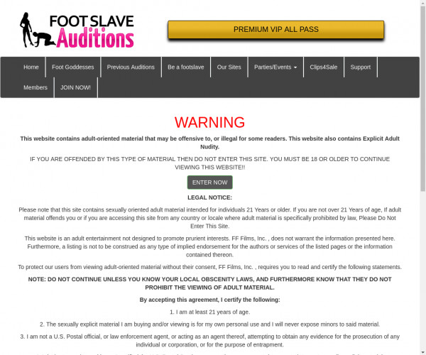 foot slave auditions