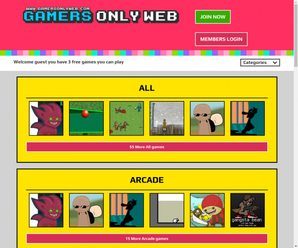 gamers only web