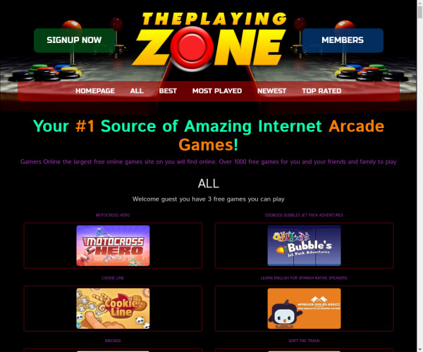 the playing zone